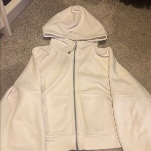 Lululemon White Zip-Up Hoodie